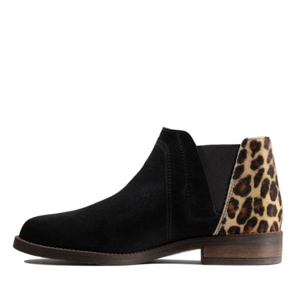 Clarks Womens Demi Beat Chelsea Boots Leopard | UK-2580473